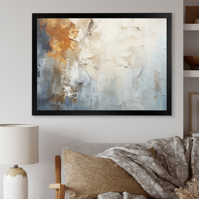 Blue And Beige Spatula Path To The Ink - Abstract Canvas Prints