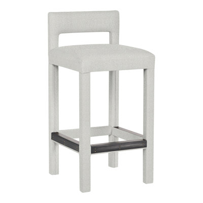 Utica By Thom Filicia Upholstered Stool with Solid Wood Frame