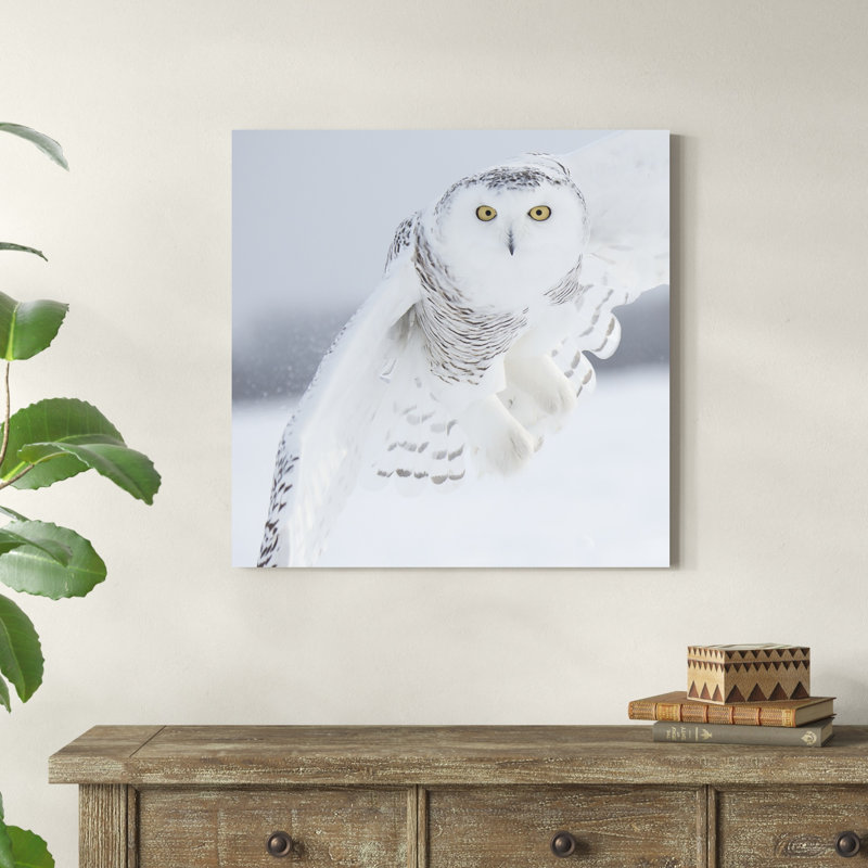 Hibou en vol I, H 30 po x l 30 po x P 1,25 po