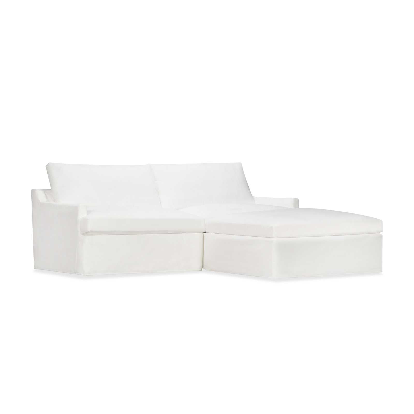 Wrenley 3-Piece Sectional, Nomad Snow Crypton® Chenille