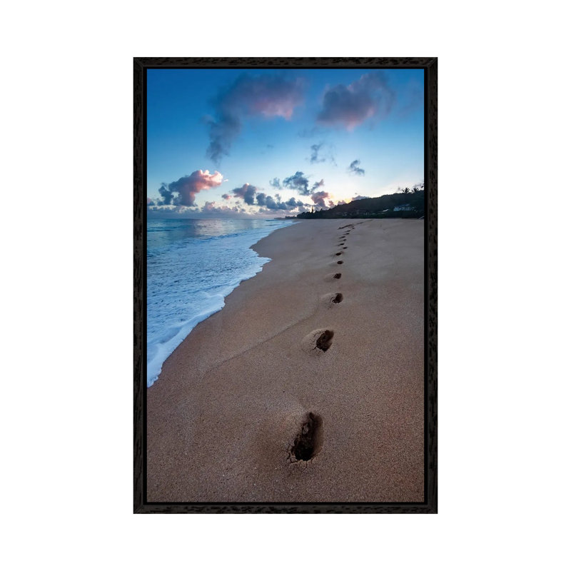 Dawn Footprints by Sean Davey - Gallery-Wrapped Canvas Giclée on Canvas, 101.6 cm H x 66.04 cm W, Black Framed