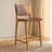 Banda Teak & Woven Leather Counter Height Stool-123280144
