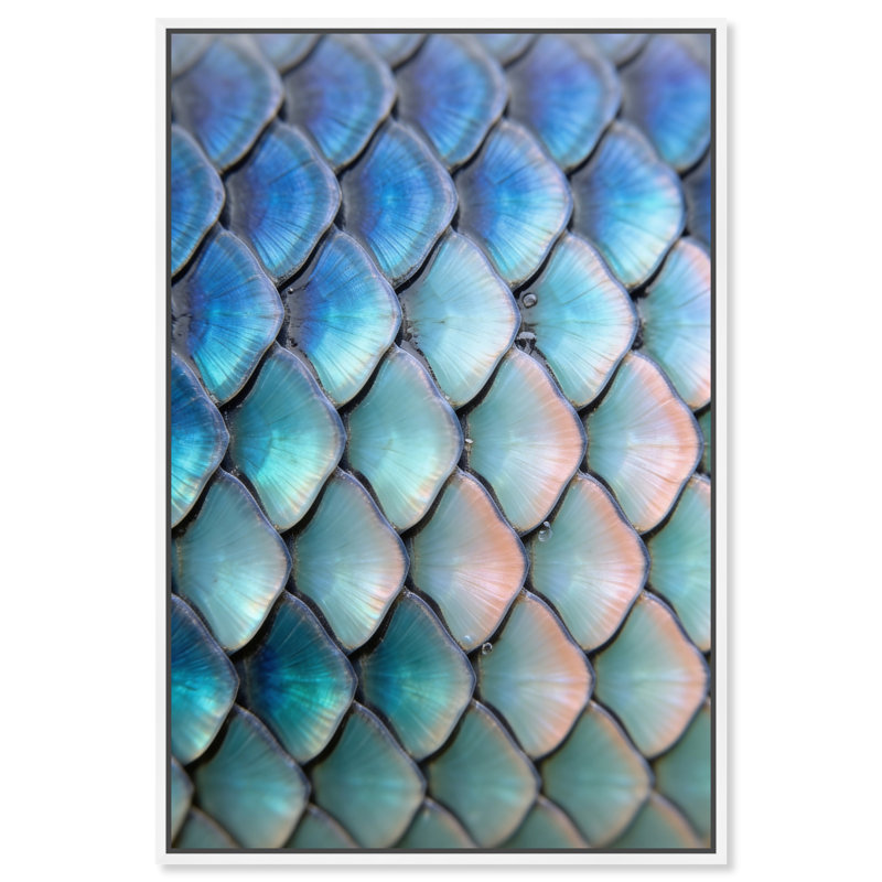 Mermaid Zoom Print by Oliver Gal, 31"H x 21"W, White Floater Frame