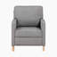 Fauteuil inclinable traditionnel en tissu texturé 29,5 po Abuzar avec pieds en bois apparents, conception compacte et mousse haute densité