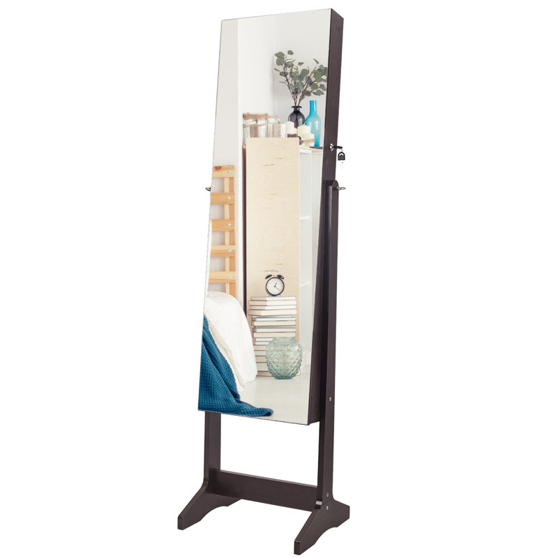 Danaisa 16.34'' Wide Jewelry Armoire, Brown