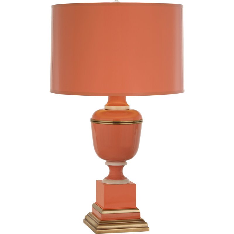 Annika Metal Table Lamp, 29.5" H x 17" W x 17" D, Tangerine, Tangerine