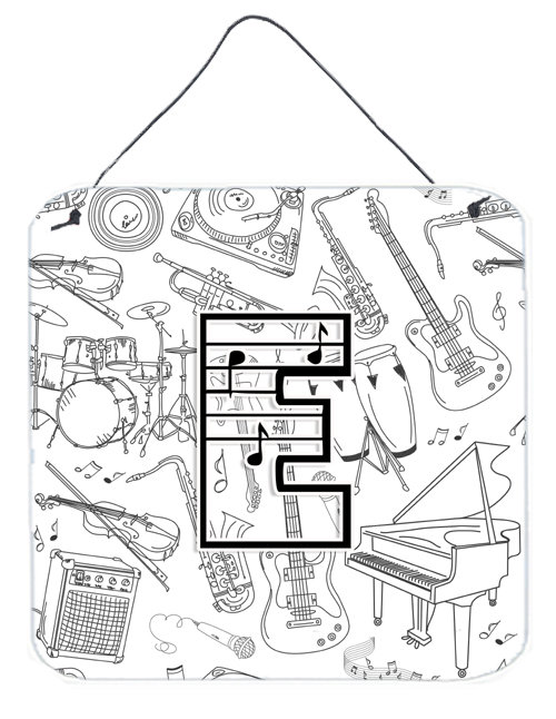 Monogramme « notes musicales », E
