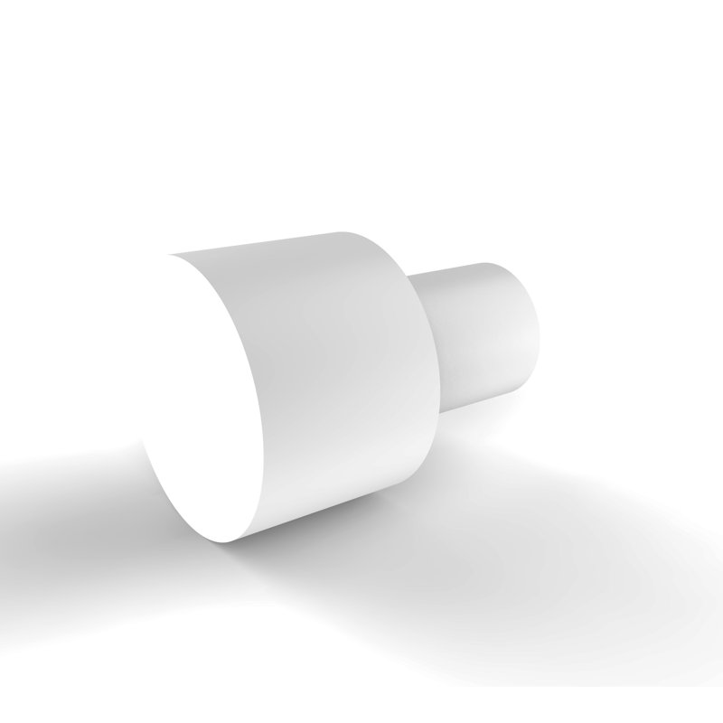 Poignée cylindrique Ballenas, Blanc mat