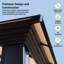 Pavillon de jardin en aluminium Santa Monica avec moustiquaire-93776332