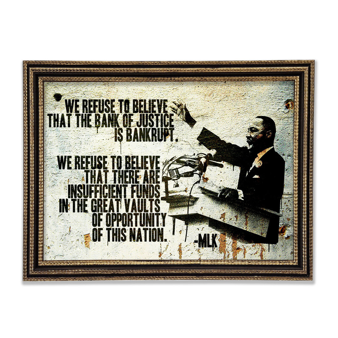 Gerahmtes Wandbild New Quote From Martin Luther King