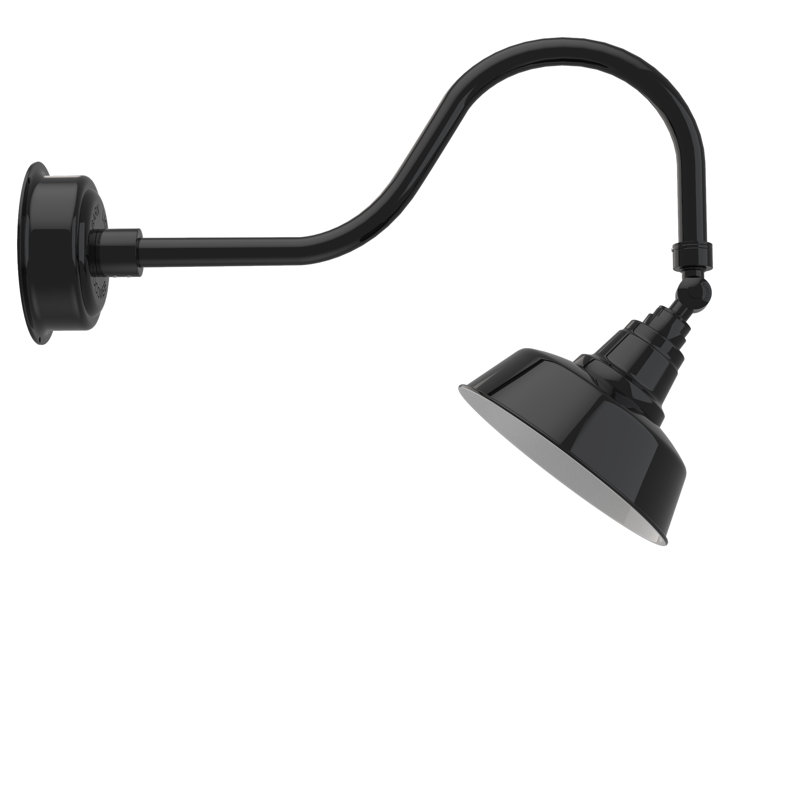 Luminaire de grange d’extérieur à del goodyear, Noir, H 26,125 po x l 16 po x P 39 po