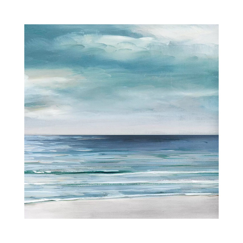 Blue Silver Shore II by Sally Swatland - Wrapped Canvas Print, 66.04 cm H x 66.04 cm W x 3.175 cm D