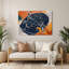 Art mural en métal bleu-1271947781