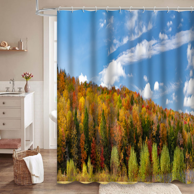 Rideau de douche avec 12 crochets New England, L 72 po x l 84 po