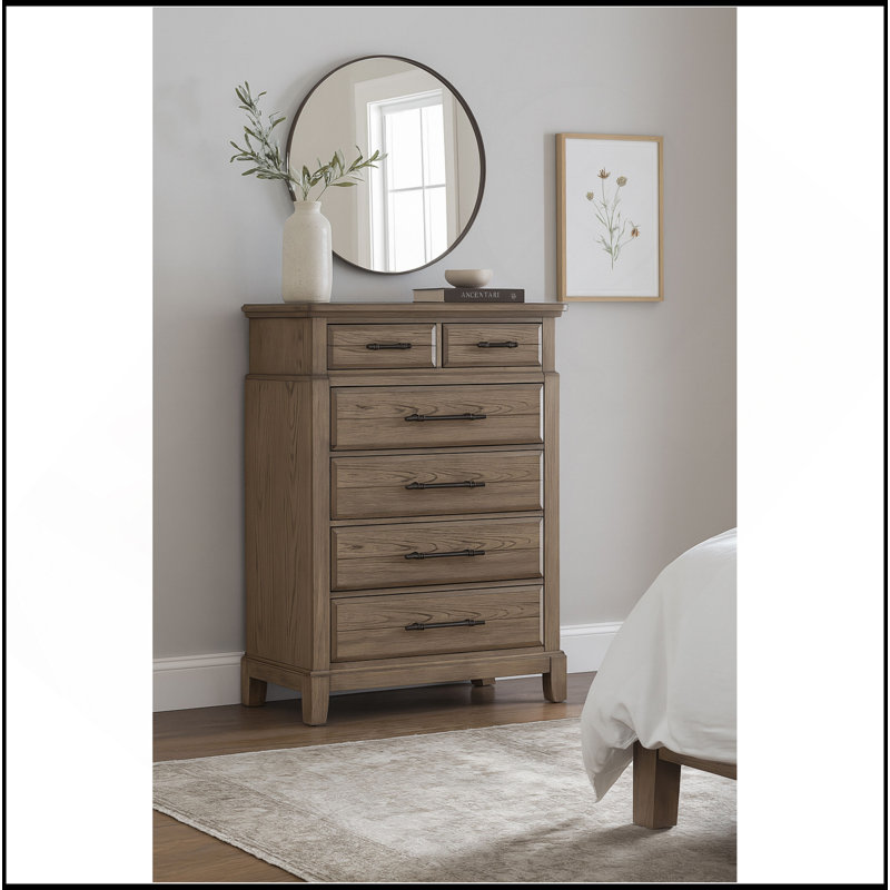 Commode 6 tiroirs - Finition caramel
