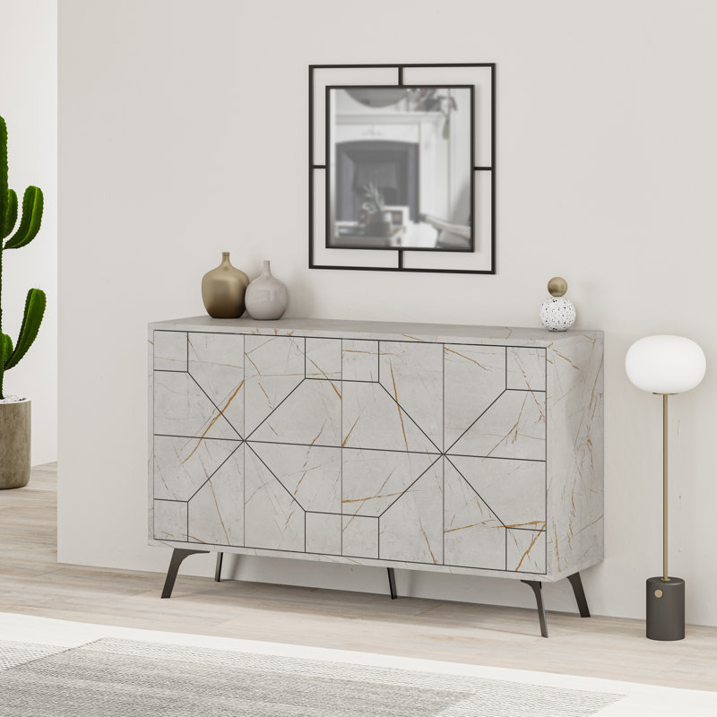 Dune Console Sideboard Geometric Design Wide 123cm, Lagina