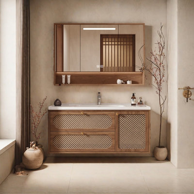 Armoire de salle de bain simple de style rétro