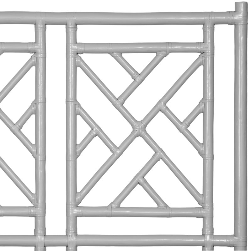 Lit standard Chippendale, Simple, Gris clair