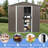 8Ft X 4Ft Metal Shed With Galvanized Foundation And Shelf, Gray Storage Structure Easy Build,-125291572
