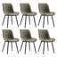 Chaise d'appoint moderne en similicuir avec pieds en métal-1079124977