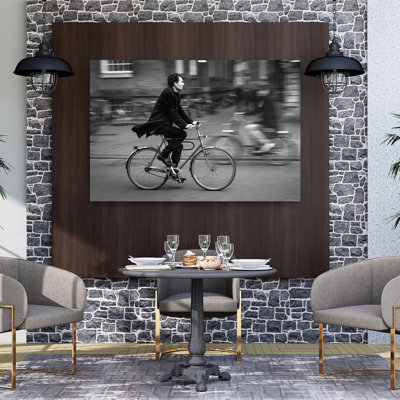 «Dynamic Urban Cycling Classic Vintage Abstract City Wall Art Print»