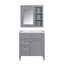 Ensemble de meuble-lavabo moderne 30 po avec lavabo supérieur, 2 tiroirs, tiroir basculant et armoire à miroir pour un rangement efficace