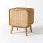 Table de chevet compacte en bois massif H 20,5 "avec tiroir et tablette ouverte MCM-1991335339-1994831465