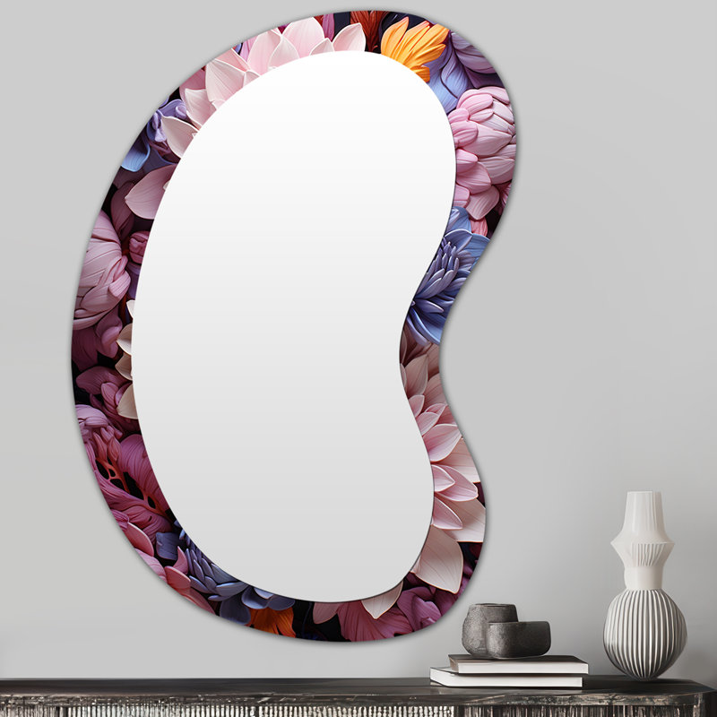 Miroir mural décoratif traditionnel Enchanted Visions Mums Florals I - Mums, 31 po x 22 po