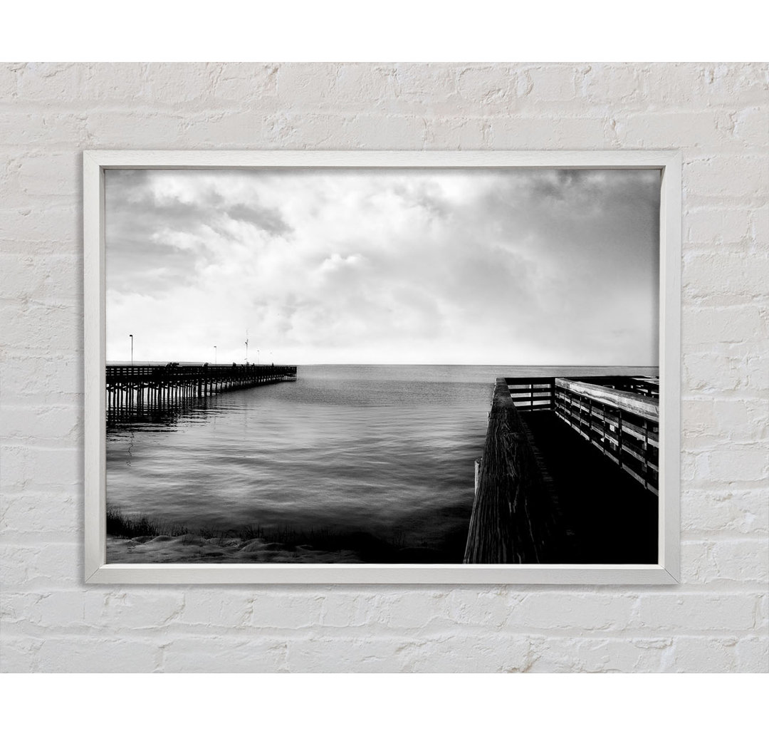 Tranquil Pier B N W - Druck