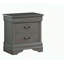 1pc Table de chevet grise Louis Philippe-881085555