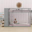 Lit superposé avec rangement, rail lumineux, bande lumineuse, tiroirs, tablettes intégrées et panneaux perforés doubles-1837928927