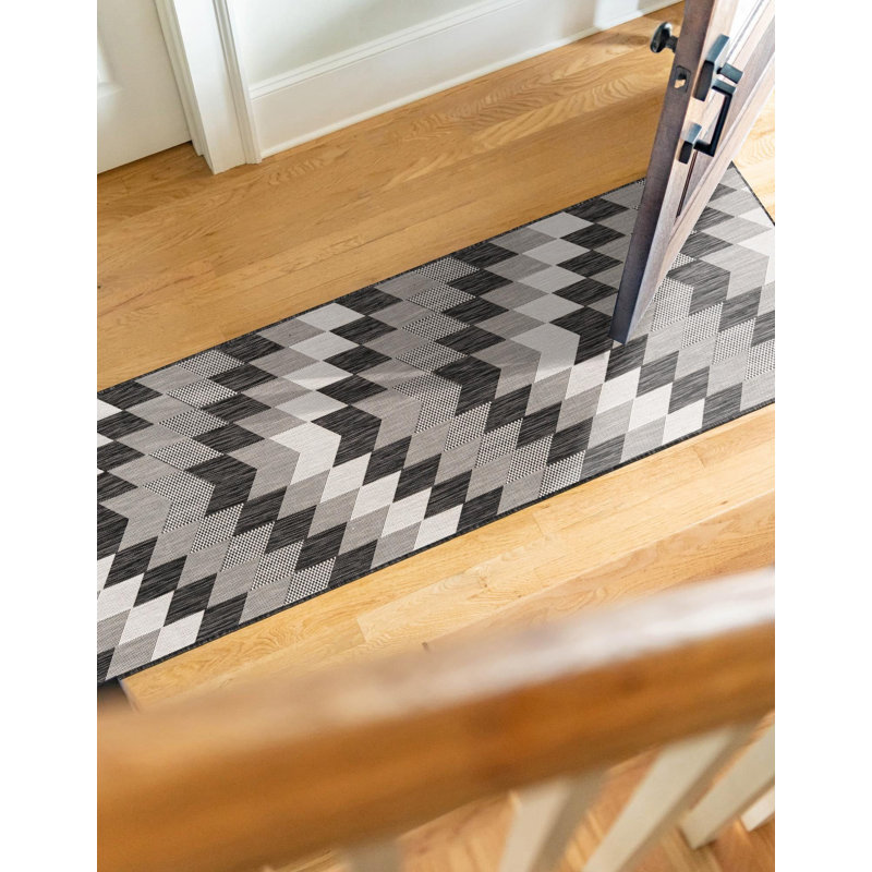 Tapis noir Aucun Nykeia, Tapis de couloir 2 pi x 8 pi