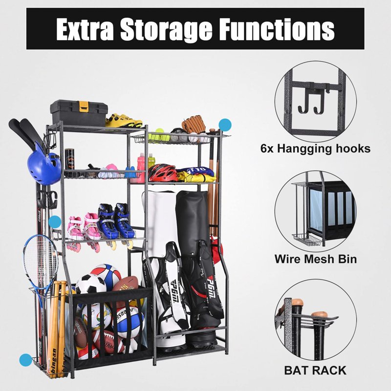 Shevani Metal Multi-Use Sports Rack