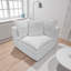 Canapé modulaire blanc, sans assemblage, velours côtelé, confortable pour rehausser le décor d'un appartement