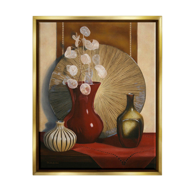 Art floral giclée par Cecile Baird, H 31 po x l 25 po x P 1,7 po, Cadre flottant métallique doré