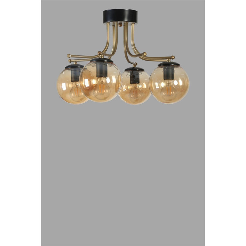 Chandle Chandelier, Black/Amber