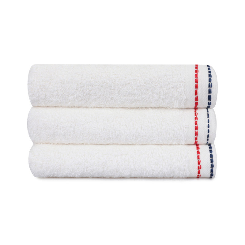 Ensemble de serviettes 100% coton 3 pièces Ellie-Mai, Blanc