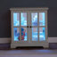 Vitrine à DEL, bibliothèque avec tablettes réglables pour la décoration intérieure et l'organisation-2054660983