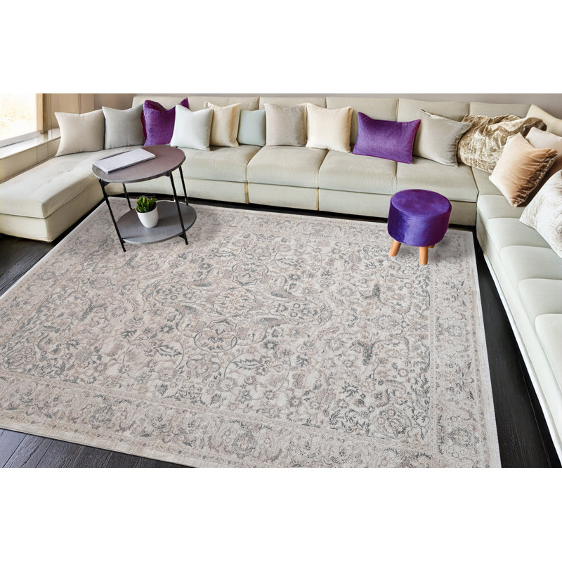 Highbridge 14626-189 IVOIRE / BEIGE / GRIS, Rectangle 6 pi 7 po x 9 pi 6 po