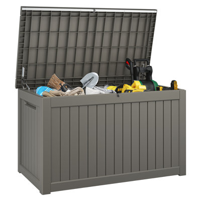 Boîte de rangement en résine imperméable durable 57,9 "l 230 gallons