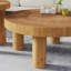 Grande table basse avec pieds en bois massif 2 pièces Edja