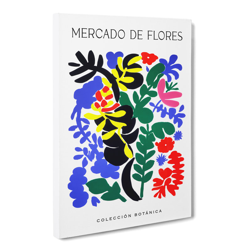 Botanical Flower Market Exhibition No.1 - Wrapped Canvas