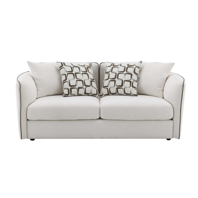 Causeuse en chenille Yolanda avec 4 coussins