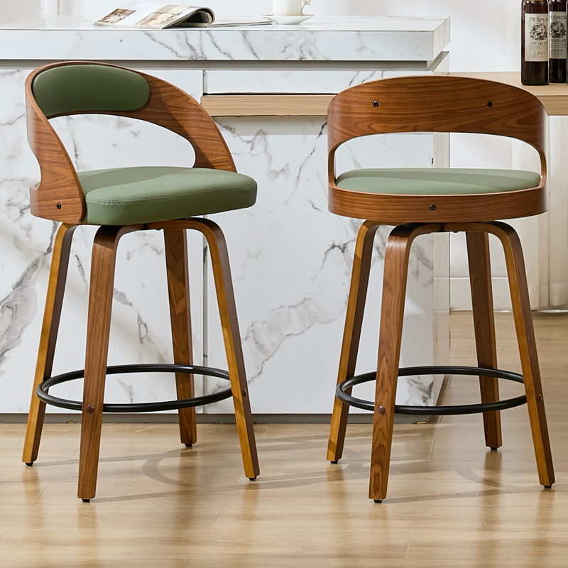 Tabourets pivotants 26 po Modern, Vert, Tabouret de comptoir (assise à une hauteur de 26 
