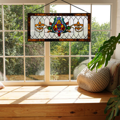 30"L Oakley Tiffany Stained Glass Pub Panel