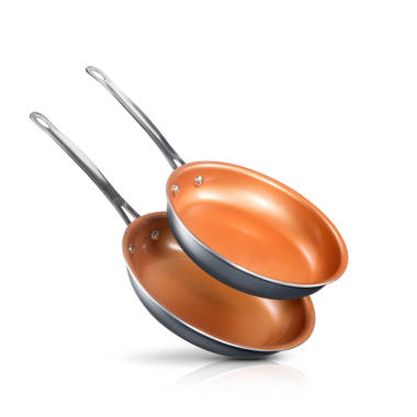 Meteore Non-Stick Deep Frypan with Flat Lid and Helper 30cm