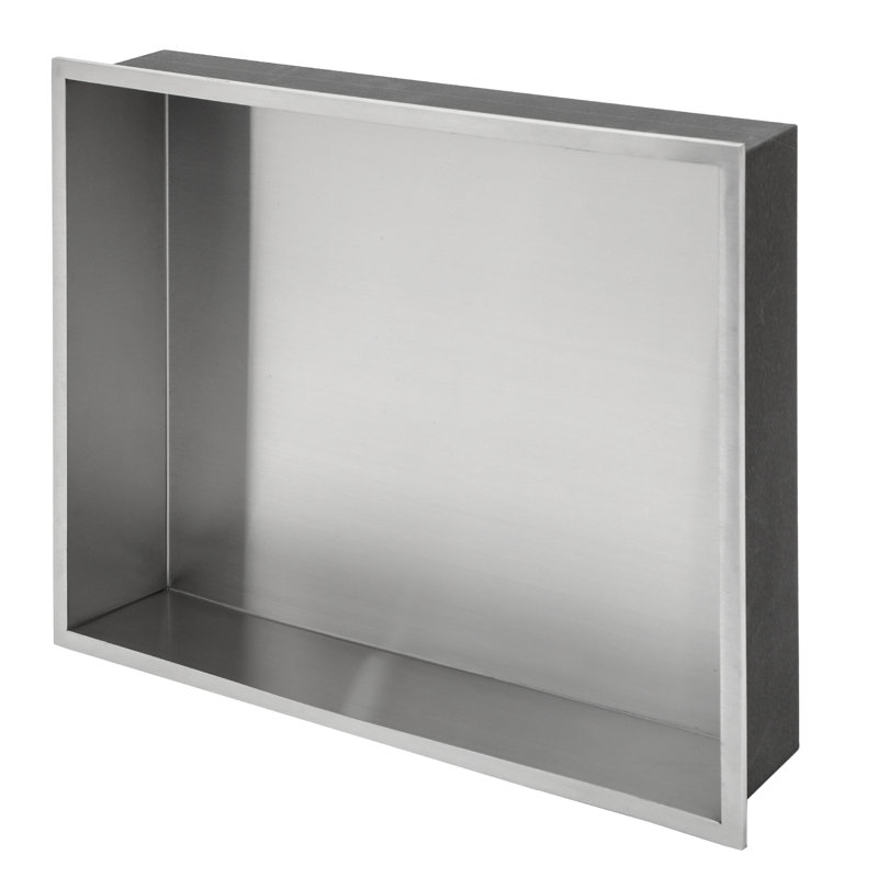 Niche de salle de bain en acier inoxydable, Bronze industriel-noir, H 12 po x l 20 po
