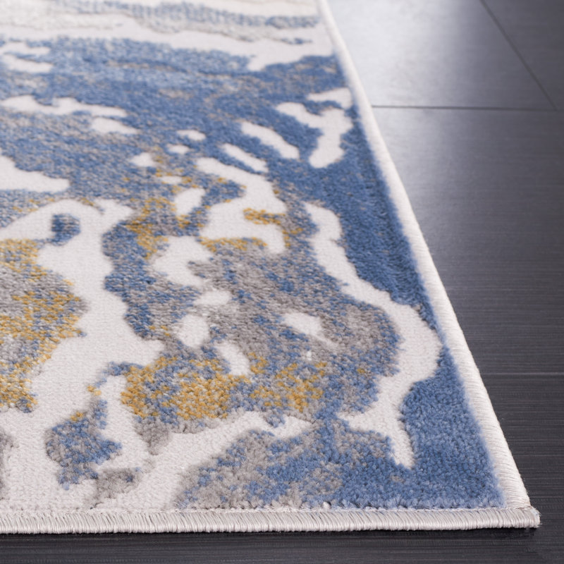 Tapis beige / bleu clair Palma 348, Rectangle 5 pi 3 po x 7 pi 6 po