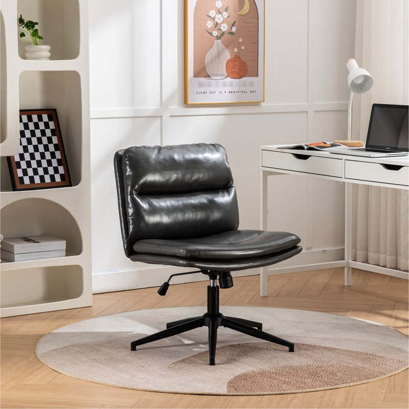 Fauteuil pivotant gris 360° - Hauteur réglable, siège fiable pour la maison/le bureau, pivotant.