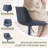 Modern Upholstered Faux Leather Swivel Adjustable Height Bar Stools Bar Stools with Footrest (Set of 4)-1248200288